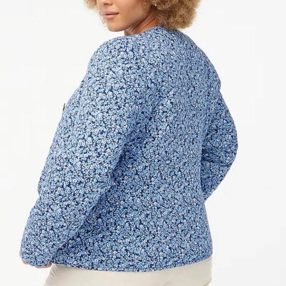 J.Crew Blue Quilted Jacket Size 8 - Picture 13 of 13